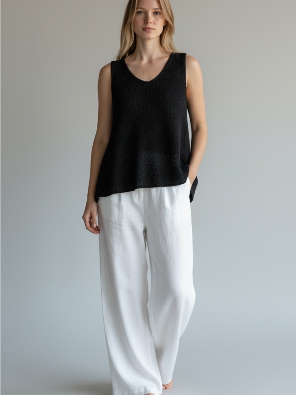 Sweet Love Black Knit Tank